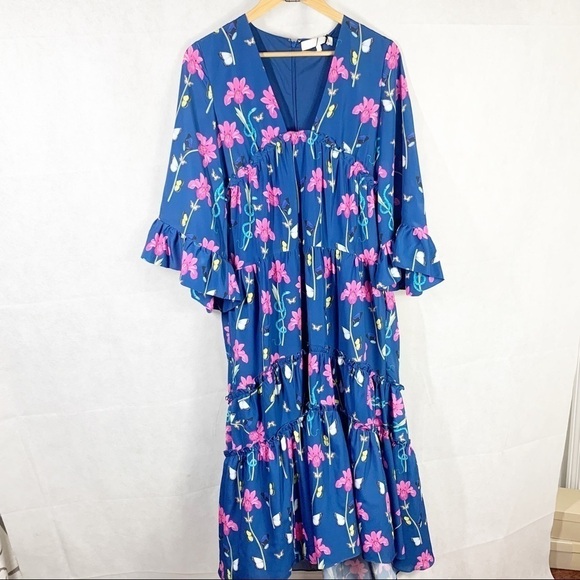 Borgo de Nor Iris floral print midi dress - Picture 2 of 15